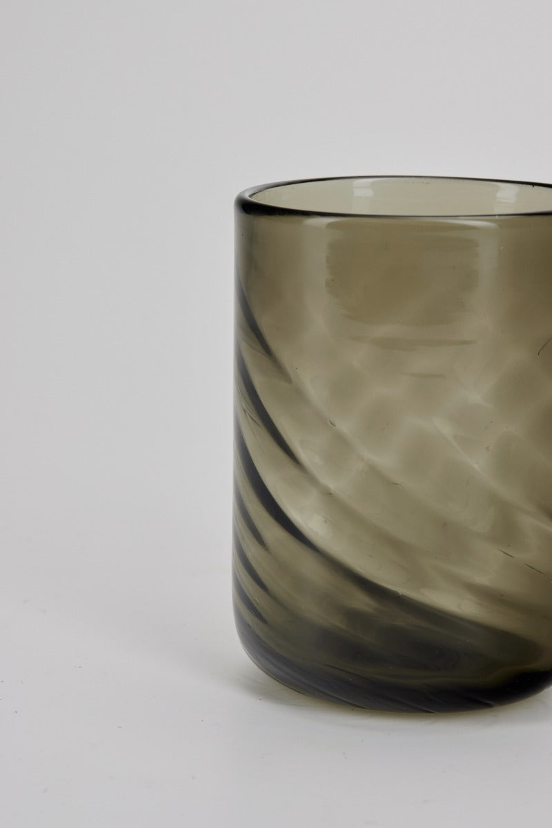 Twist drinking glass grey, Smoke Grey - Bahne